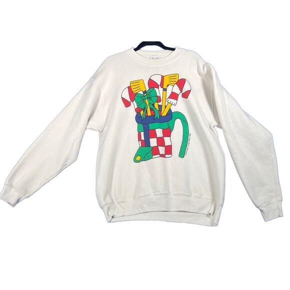 Vintage Christmas Clubs 1993 Christmas Sweatshirt by JULI Dallas Texas Adult XL - Picture 1 of 11
